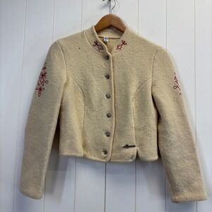 Vintage Original Salzburger Womens Scandi Cropped Sweater Jacket Size S/M Winter